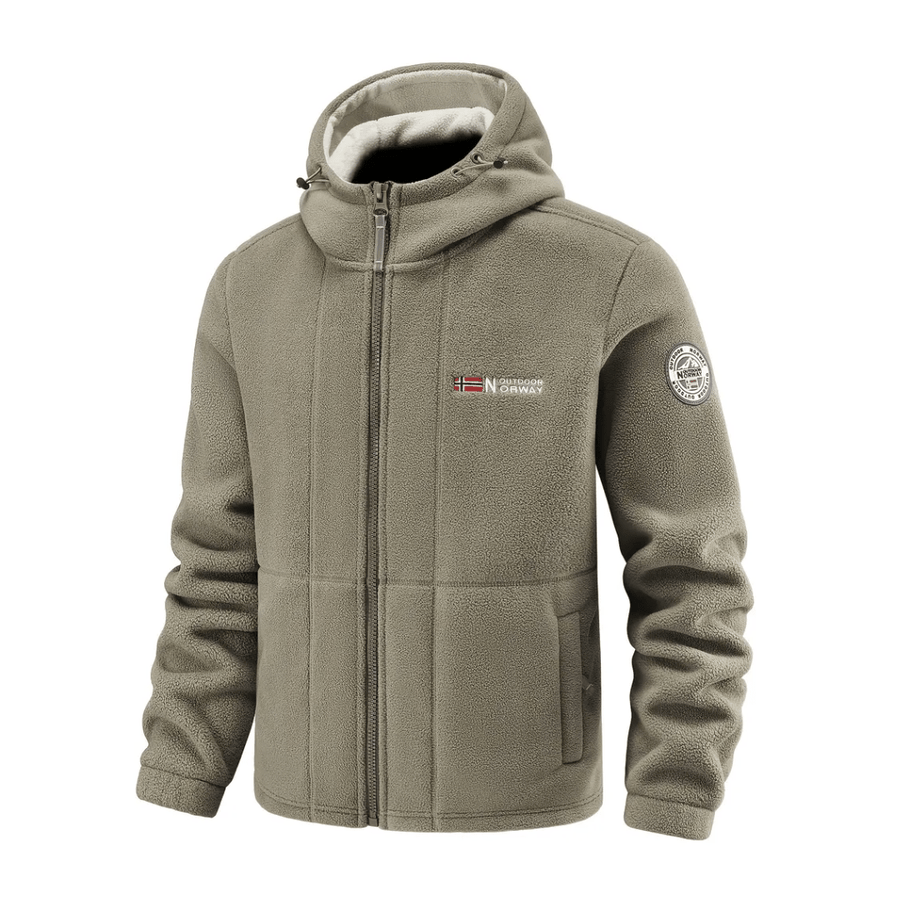 Men's Hooded Windproof Fleece Jacket for Cold Weather - product view 5 | Buffalo Gears