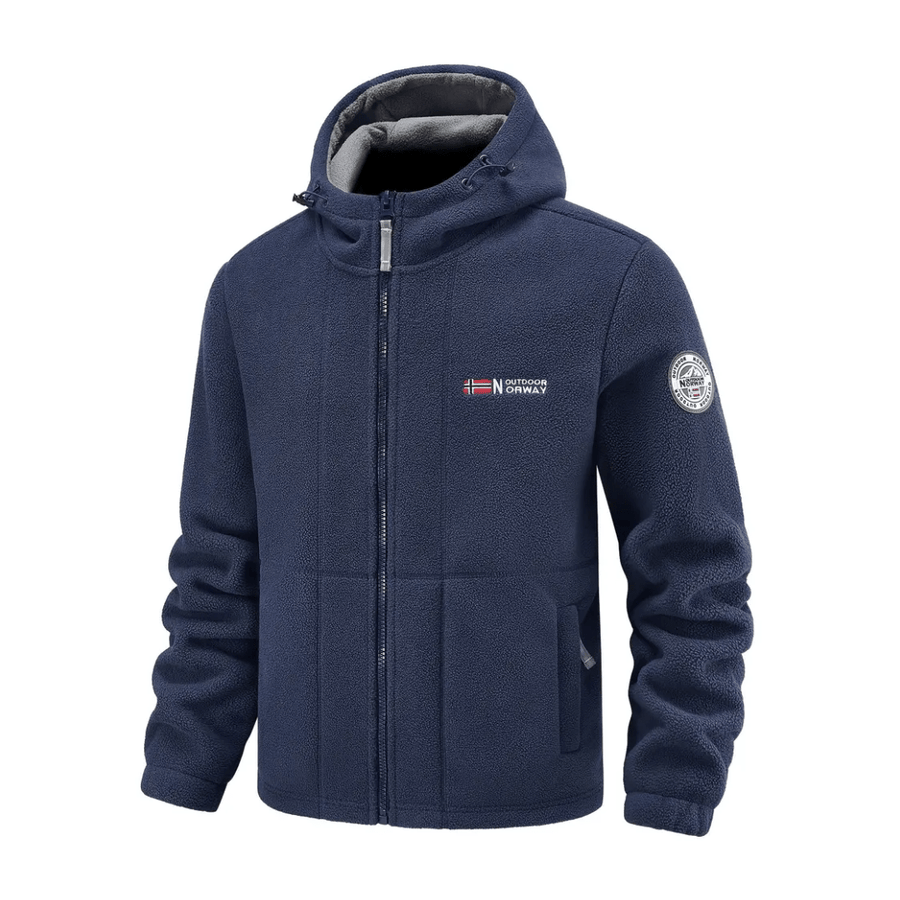 Men's Hooded Windproof Fleece Jacket for Cold Weather - product view 6 | Buffalo Gears
