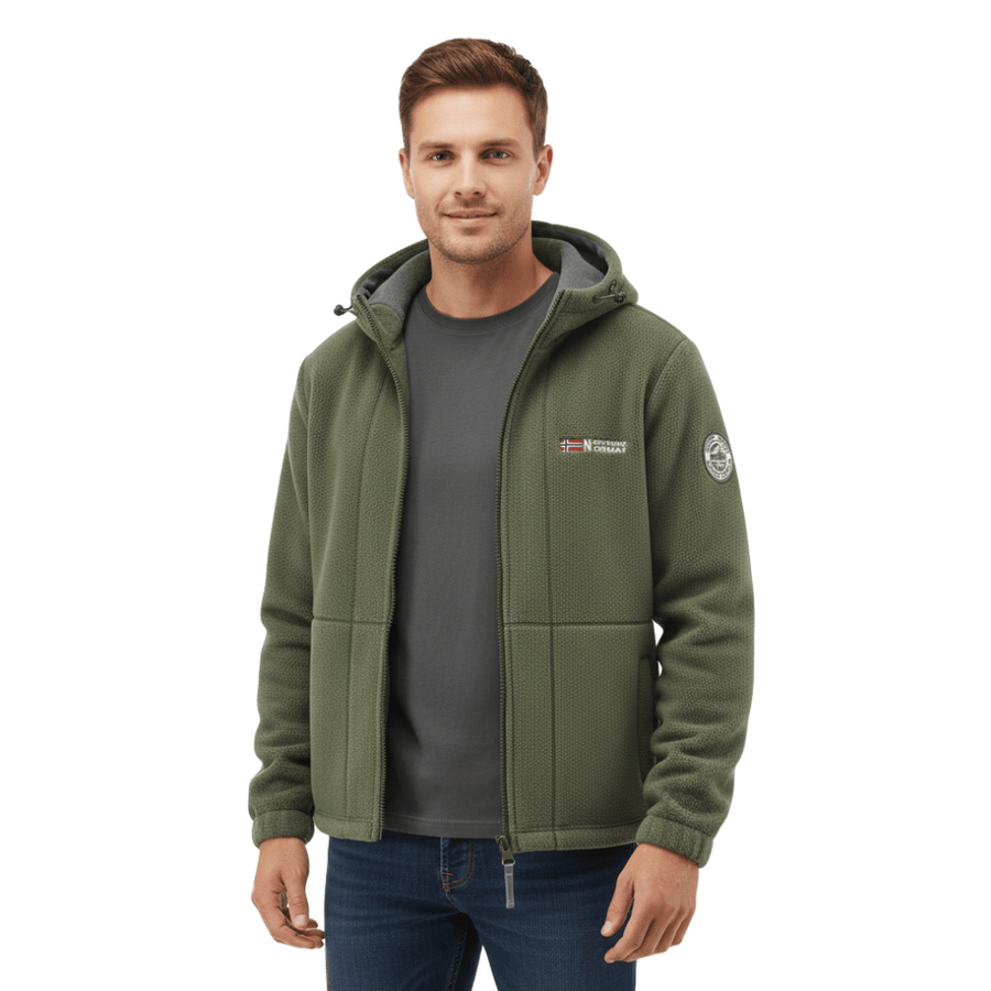 Men's Hooded Windproof Fleece Jacket for Cold Weather - product view 8 | Buffalo Gears
