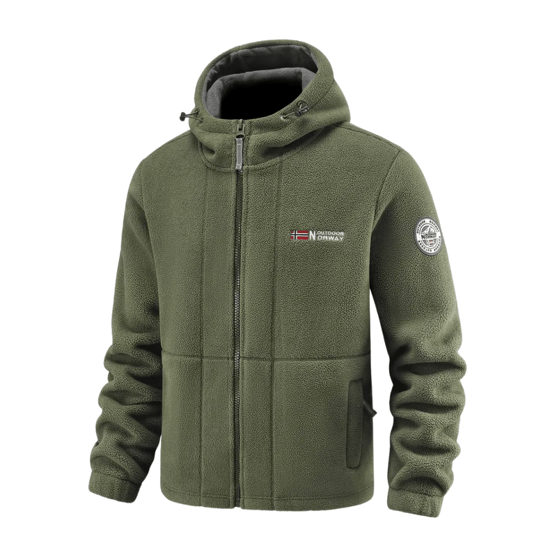Men's Hooded Windproof Fleece Jacket for Cold Weather - product view 12 | Buffalo Gears