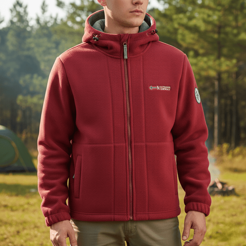 Men's Hooded Windproof Fleece Jacket for Cold Weather - product view 14 | Buffalo Gears