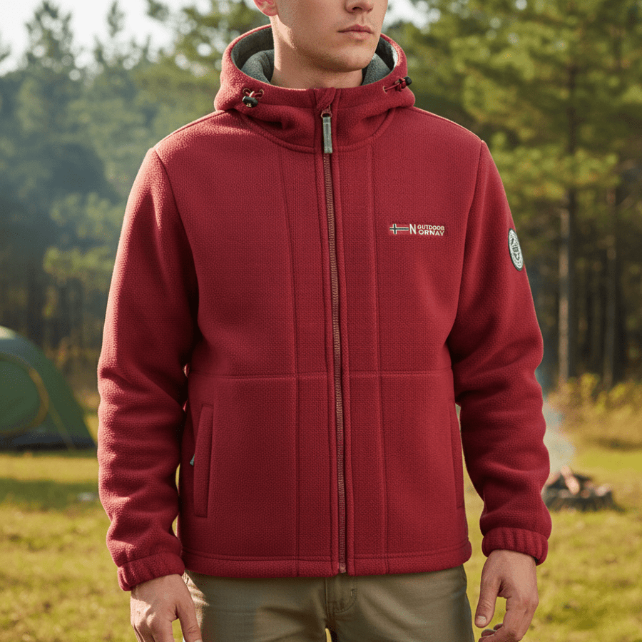 Men's Hooded Windproof Fleece Jacket for Cold Weather - product view 14 | Buffalo Gears