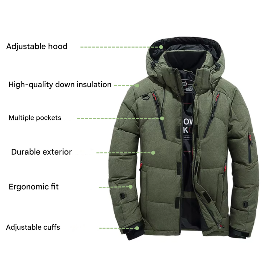 Men's Insulated Down Coat for Wet and Windy Winter Days - product view 7 | Buffalo Gears