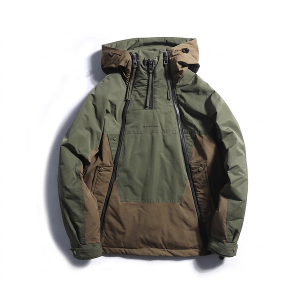 Men's Insulated Techwear Jacket with Double Zip Front