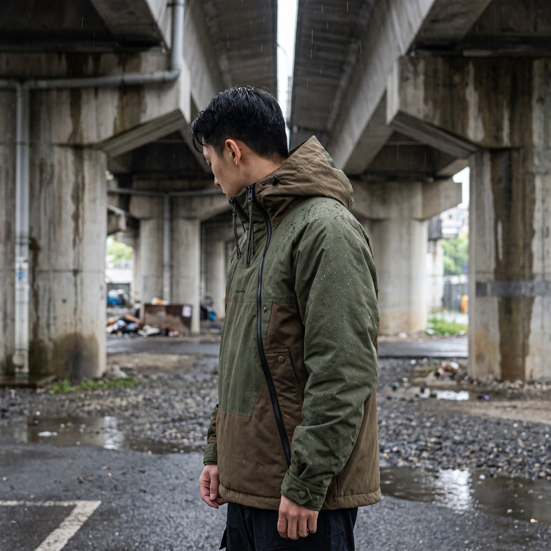 Men's Insulated Techwear Jacket with Double Zip Front - product view 5 | Buffalo Gears