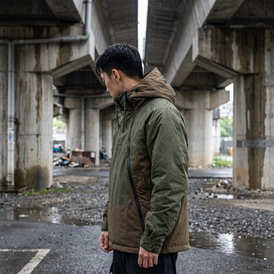Men's Insulated Techwear Jacket with Double Zip Front - product view 5 | Buffalo Gears
