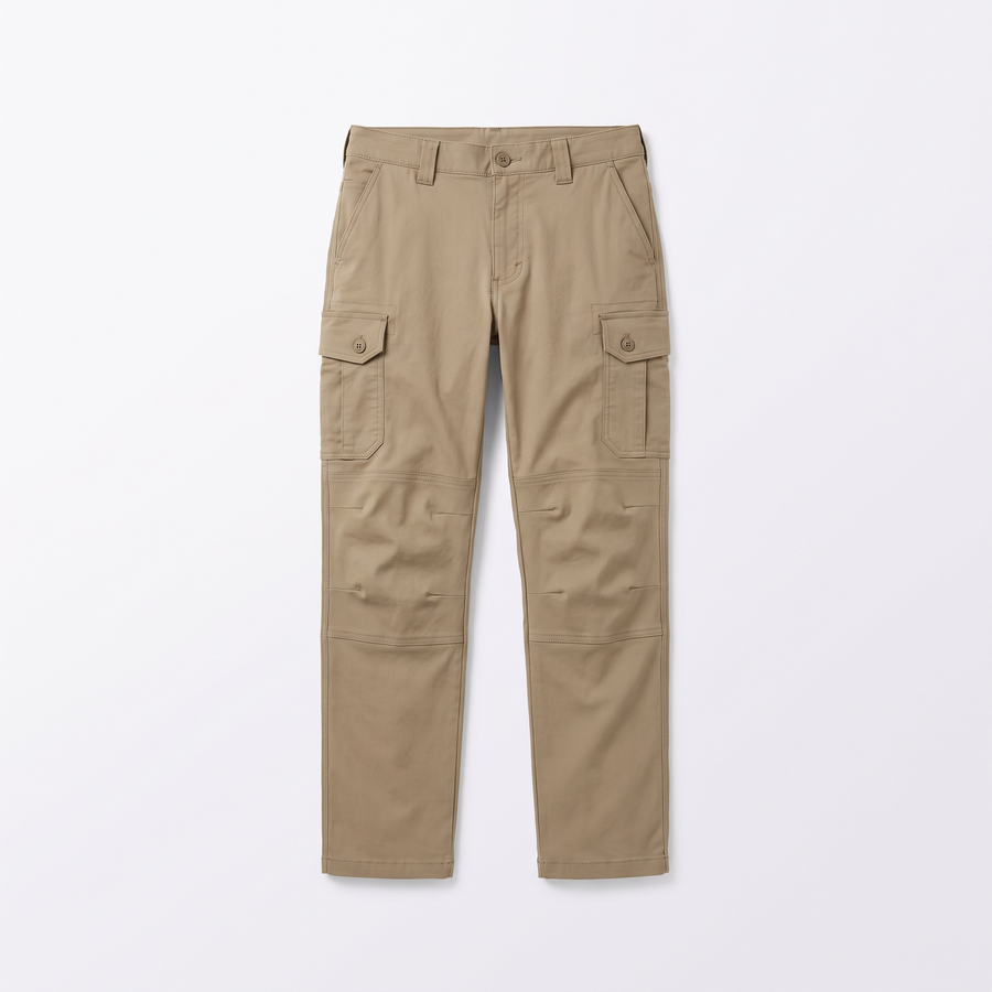 Men's Khaki Stretch Trousers for Duty and Trail Wear - product view 1 | Buffalo Gears
