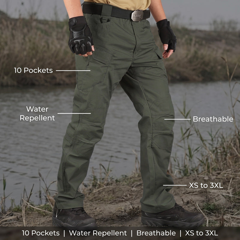 Men's Lightweight Tactical Trousers with Ten Pockets - product view 2 | Buffalo Gears