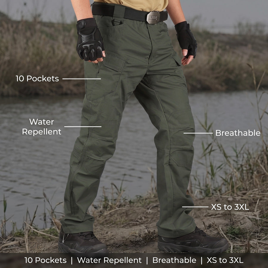 Men's Lightweight Tactical Trousers with Ten Pockets - product view 2 | Buffalo Gears