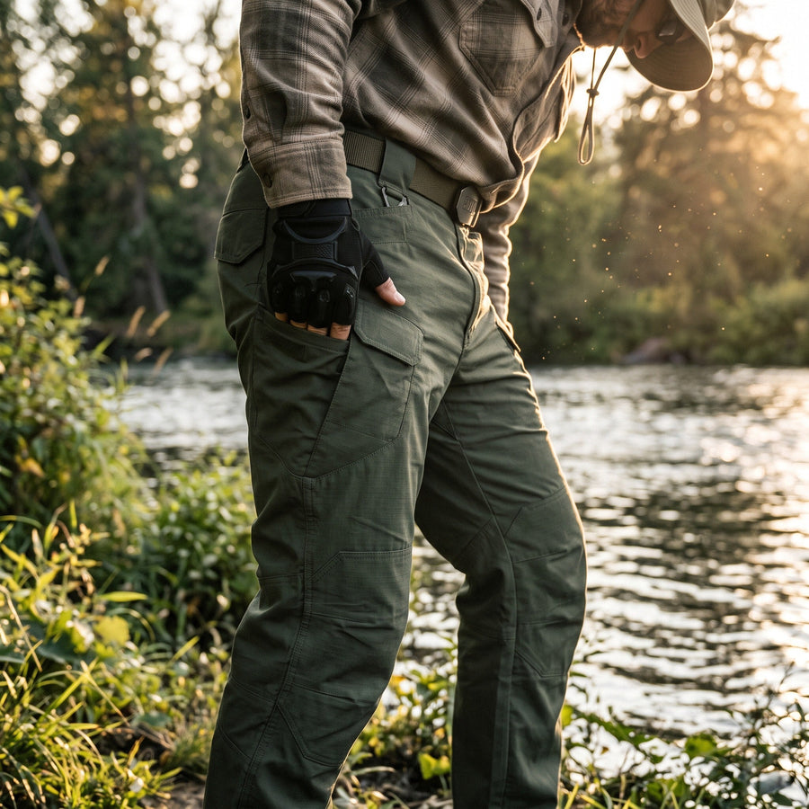 Men's Lightweight Tactical Trousers with Ten Pockets - product view 3 | Buffalo Gears