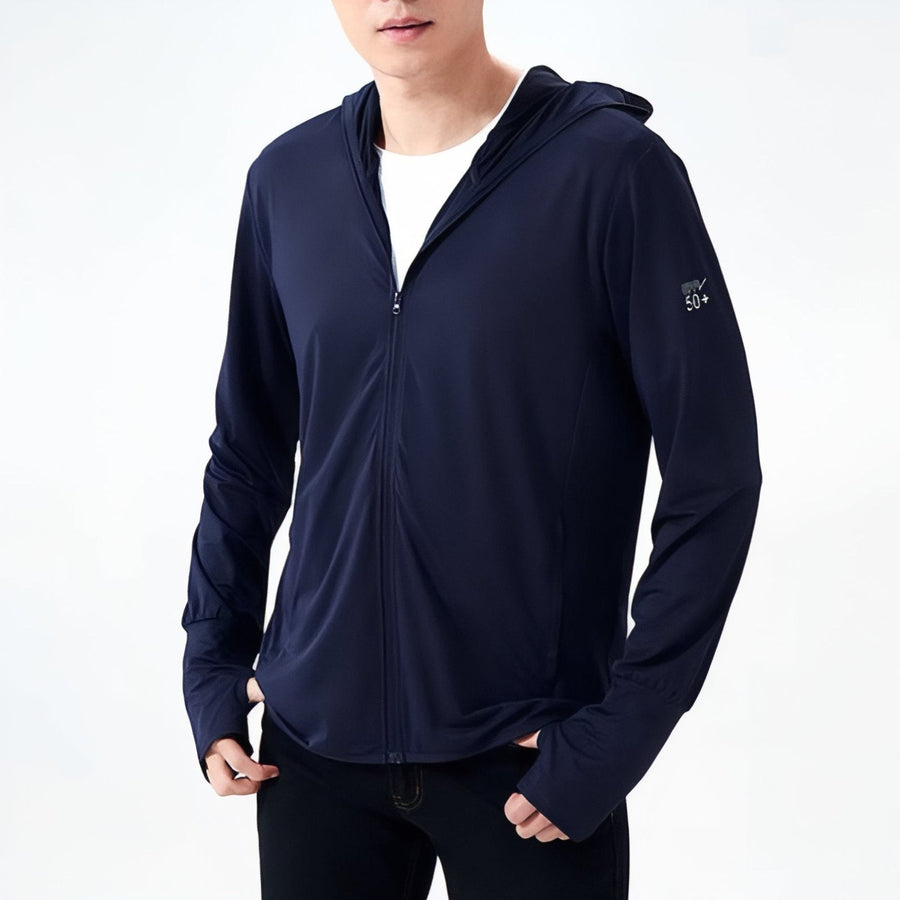 Men's Lightweight UPF 50+ Hiking Sun Hoodie Jacket - product view 4 | Buffalo Gears