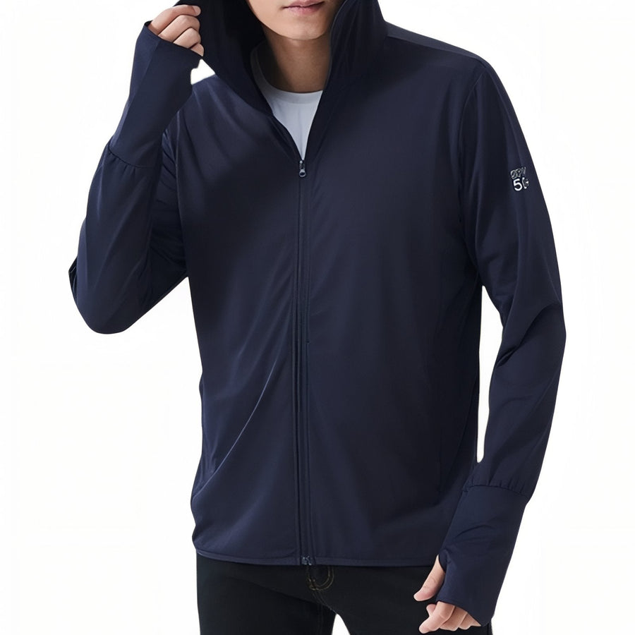 Men's Lightweight UPF 50+ Hiking Sun Hoodie Jacket - product view 10 | Buffalo Gears