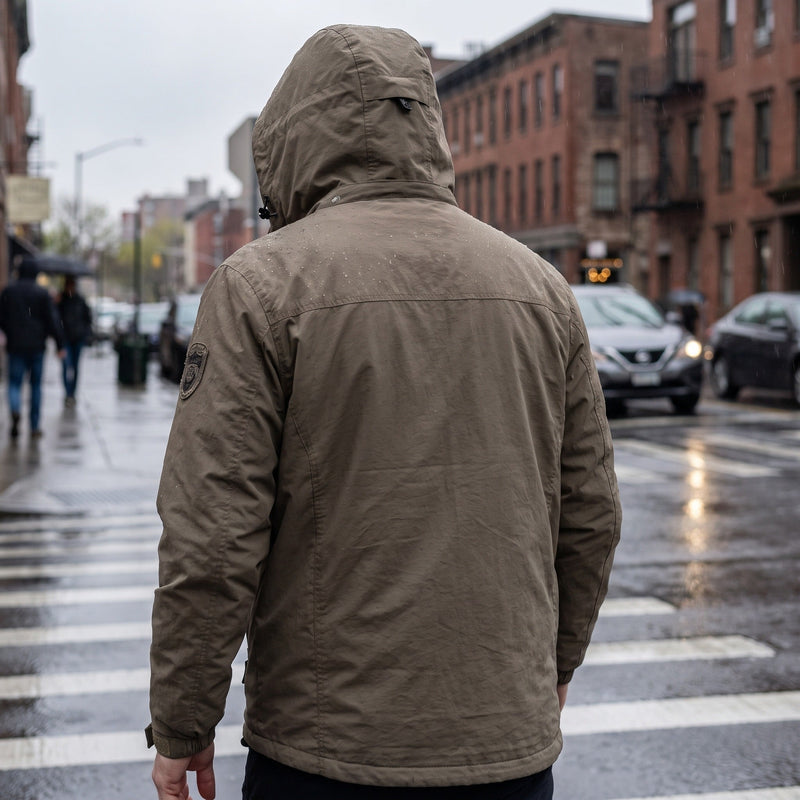 Men's Lightweight Waterproof Rain Jacket for Spring Weather - product view 5 | Buffalo Gears