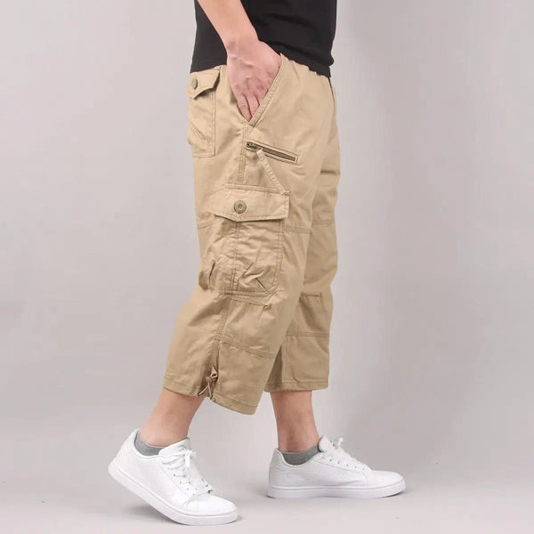 Men's Loose Fit Cargo Shorts with Multiple Pockets