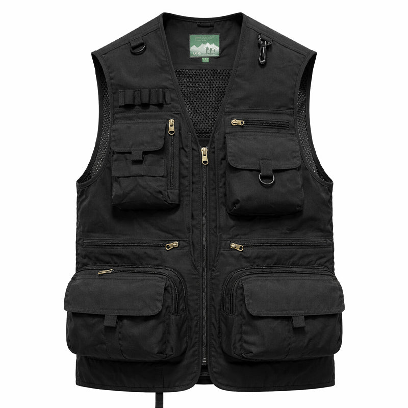 Men's Multi-Pocket Cargo Vest for Fishing and Hiking - product view 1 | Buffalo Gears