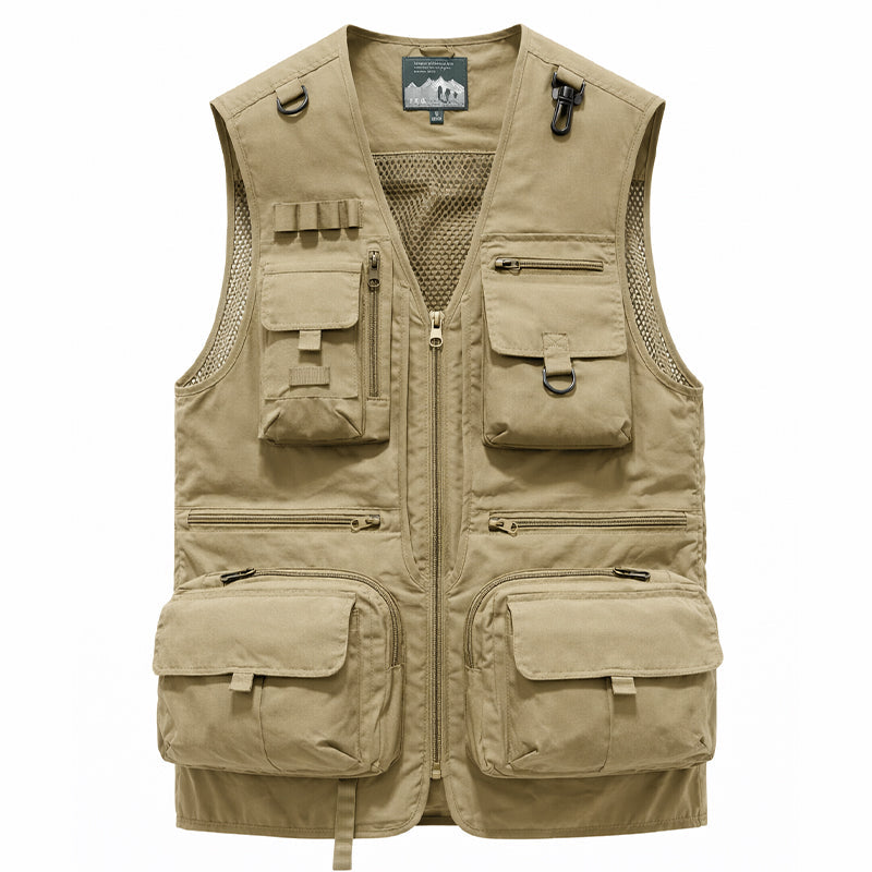 Men's Multi-Pocket Cargo Vest for Fishing and Hiking - product view 4 | Buffalo Gears