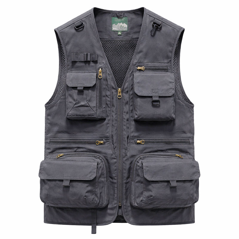 Men's Multi-Pocket Cargo Vest for Fishing and Hiking - product view 5 | Buffalo Gears