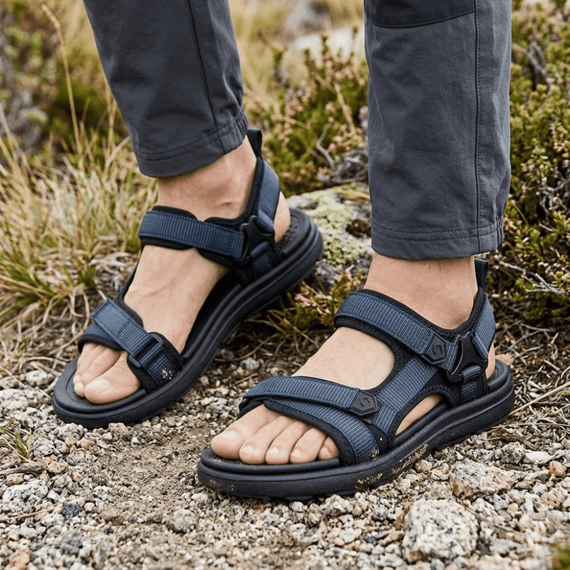 Men's Open-Toe Hiking Sandals with Adjustable Straps - product view 3 | Buffalo Gears