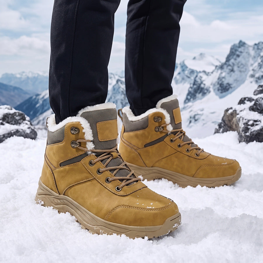 Men's Plush Lined Winter Hiking Boots with Deep Tread - product view 5 | Buffalo Gears