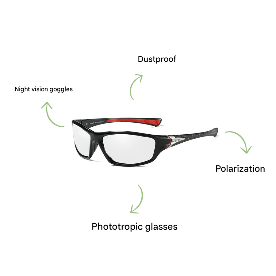 Men's Polarized Sports Sunglasses with UV400 Protection - product view 3 | Buffalo Gears
