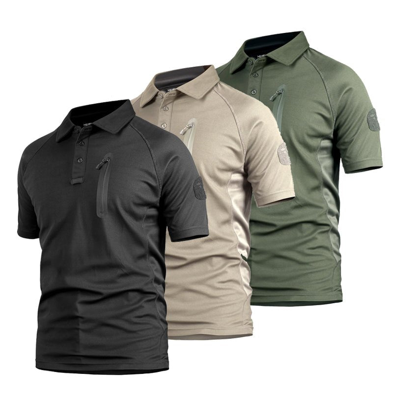 Men's Quick-Dry Short Sleeve Base Layer Top, 3-Pack Set - product view 4 | Buffalo Gears