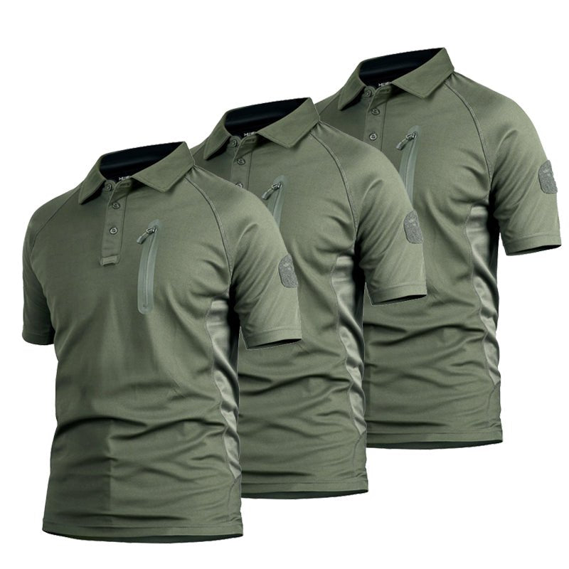 Men's Quick-Dry Short Sleeve Base Layer Top, 3-Pack Set - product view 6 | Buffalo Gears