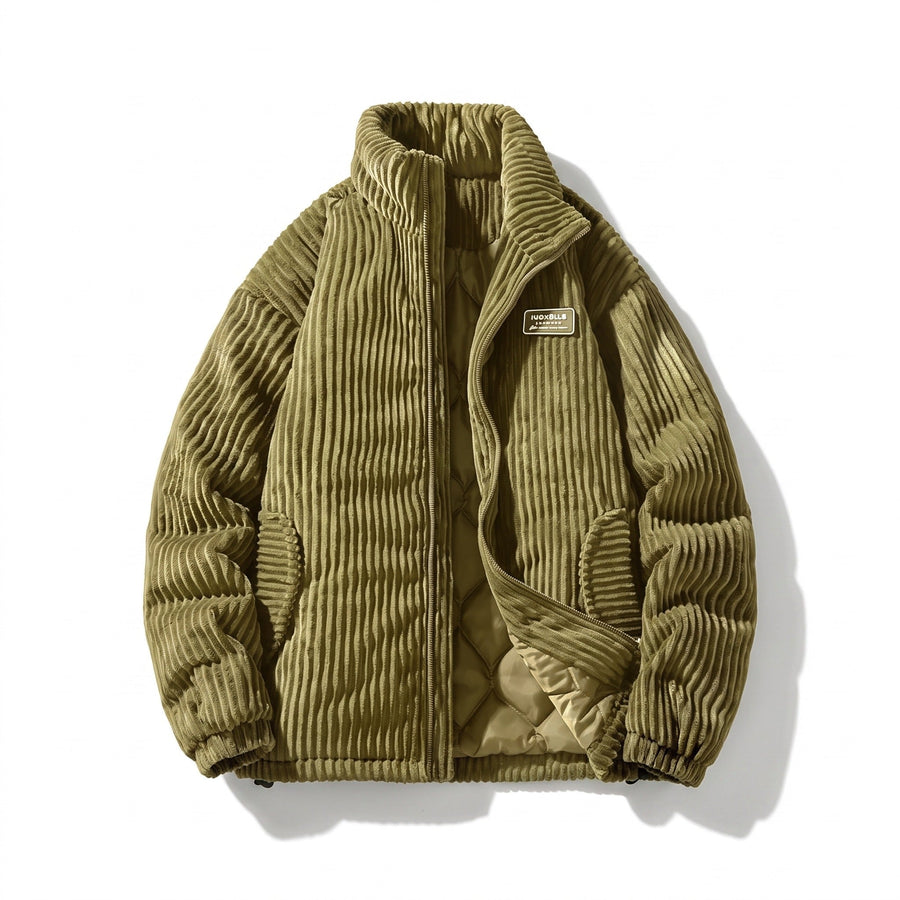 Men's Quilted Corduroy Jacket with Stand Collar - product view 6 | Buffalo Gears