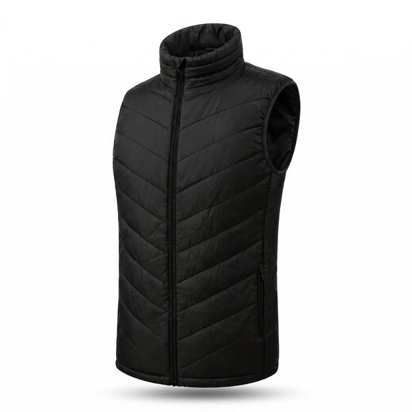 Men's Quilted Heated Body Warmer with 28 Heat Zones, USB Powered