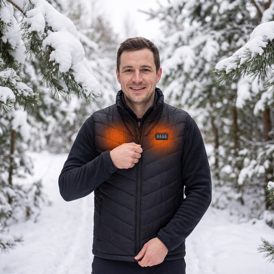Men's Quilted Heated Body Warmer with 28 Heat Zones, USB Powered - product view 2 | Buffalo Gears