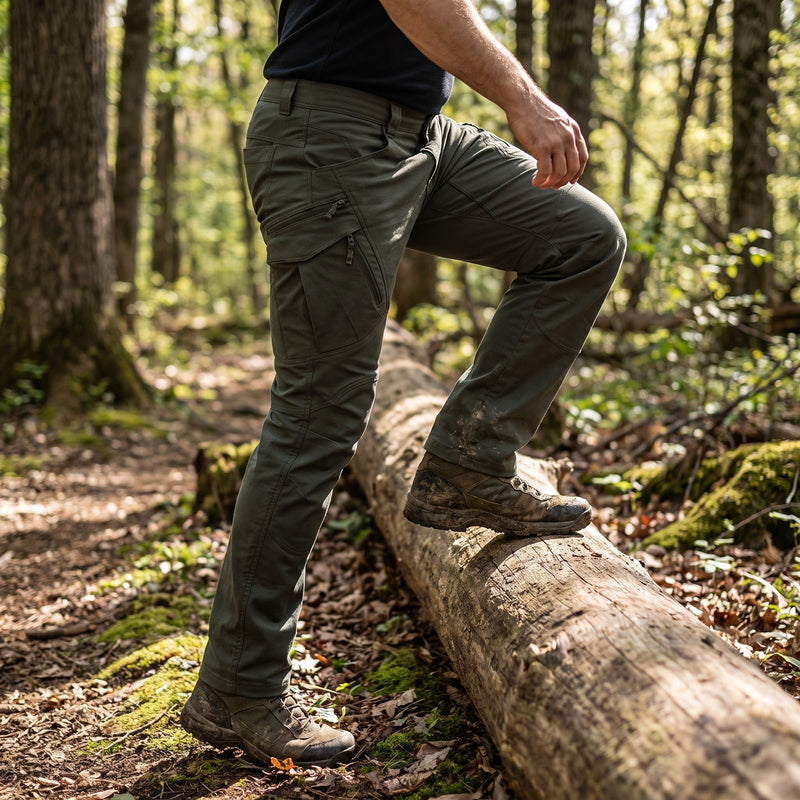 Men's Reinforced Tactical Trek Trousers, Waterproof Fabric - product view 5 | Buffalo Gears