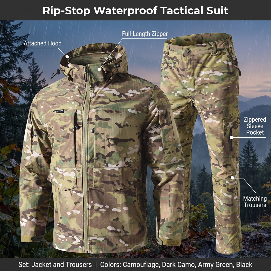 Men's Ripstop Combat Uniform Set with Stretch Waistband - product view 3 | Buffalo Gears