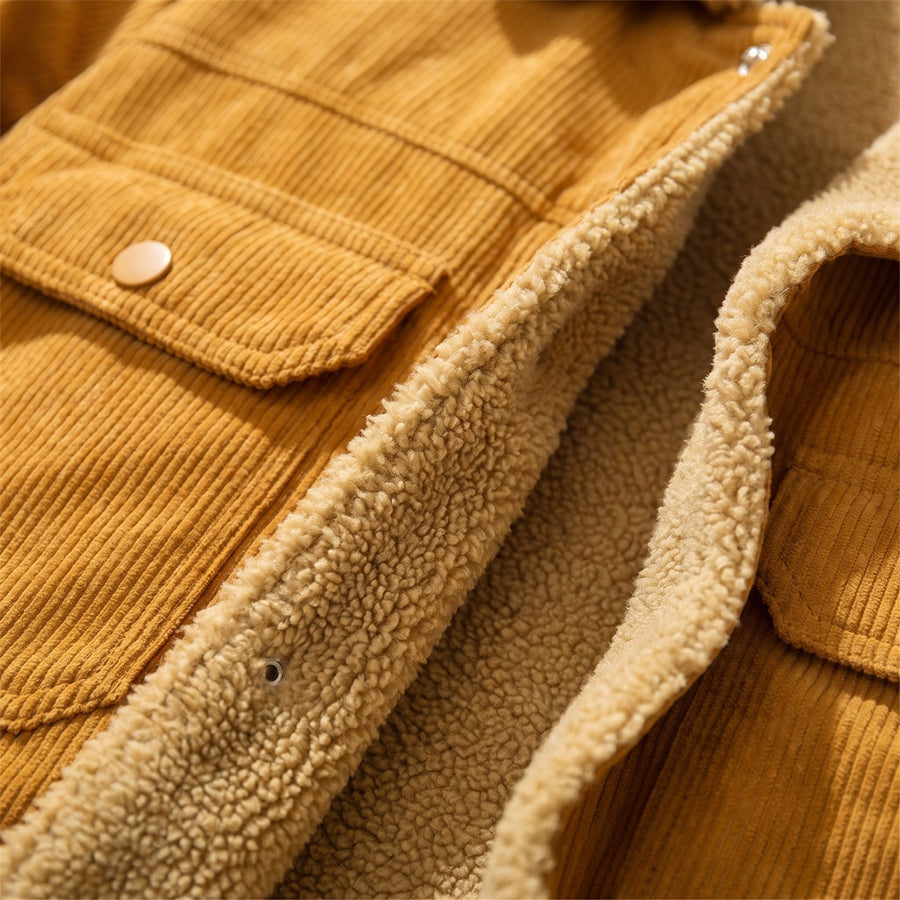Men's Sherpa Lined Corduroy Shirt Jacket, Button Up - product view 4 | Buffalo Gears