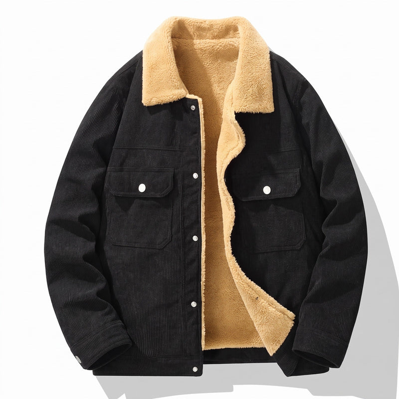 Men's Sherpa Lined Corduroy Shirt Jacket, Button Up - product view 6 | Buffalo Gears