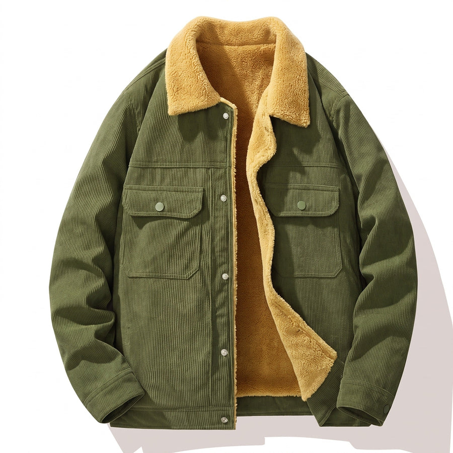 Men's Sherpa Lined Corduroy Shirt Jacket, Button Up - product view 8 | Buffalo Gears