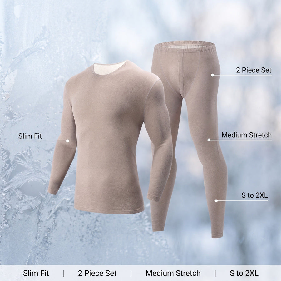 Men's Slim Fit Base Layer Set with Long Sleeve Top - product view 2 | Buffalo Gears