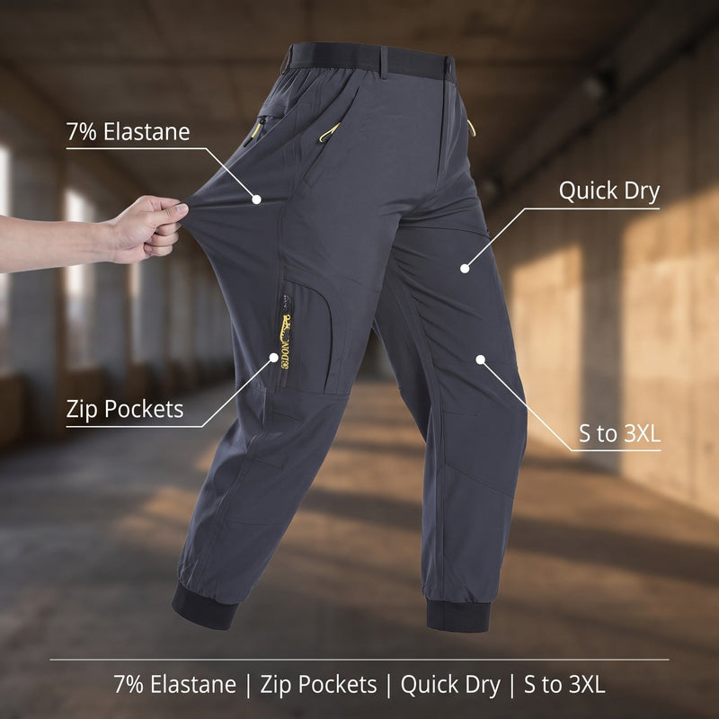 Men's Sport Joggers with Zip Pockets and Letter Print - product view 2 | Buffalo Gears