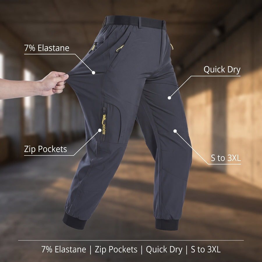 Men's Sport Joggers with Zip Pockets and Letter Print - product view 2 | Buffalo Gears