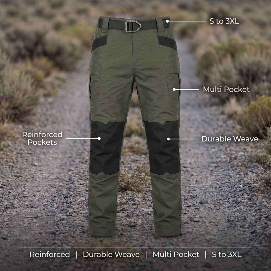 Men's Tactical Cargo Trousers with Reinforced Pockets - product view 2 | Buffalo Gears