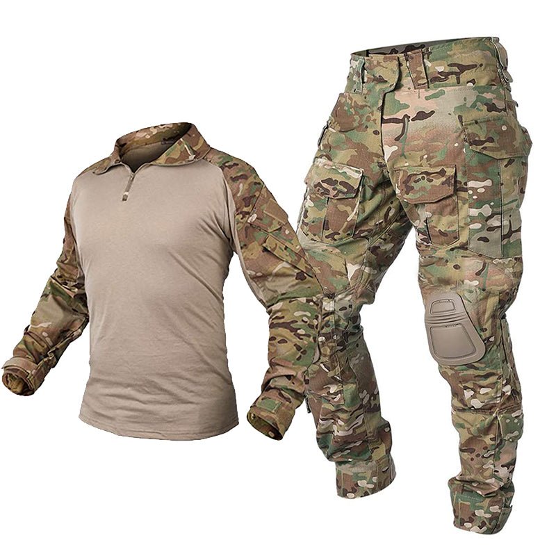 Men's Tactical Combat Uniform Set with Removable Knee Pads - product view 1 | Buffalo Gears