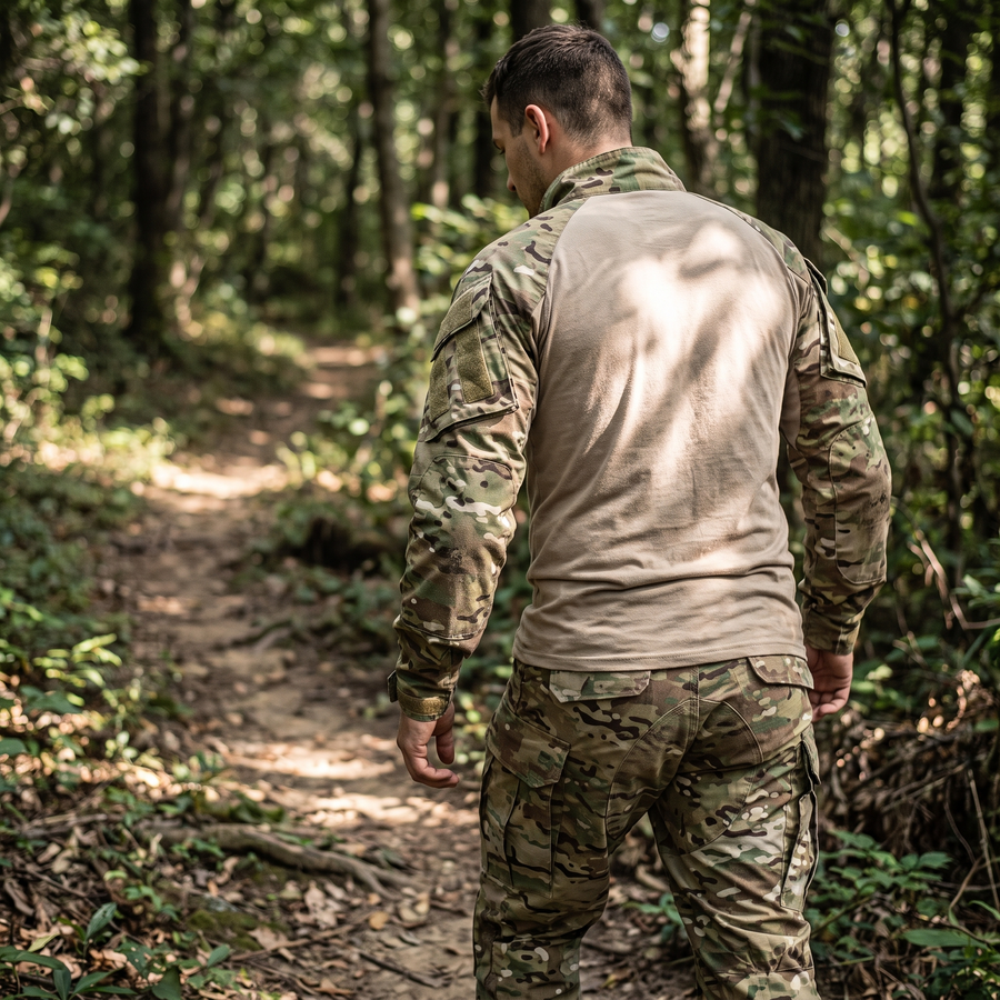 Men's Tactical Combat Uniform Set with Removable Knee Pads - product view 2 | Buffalo Gears