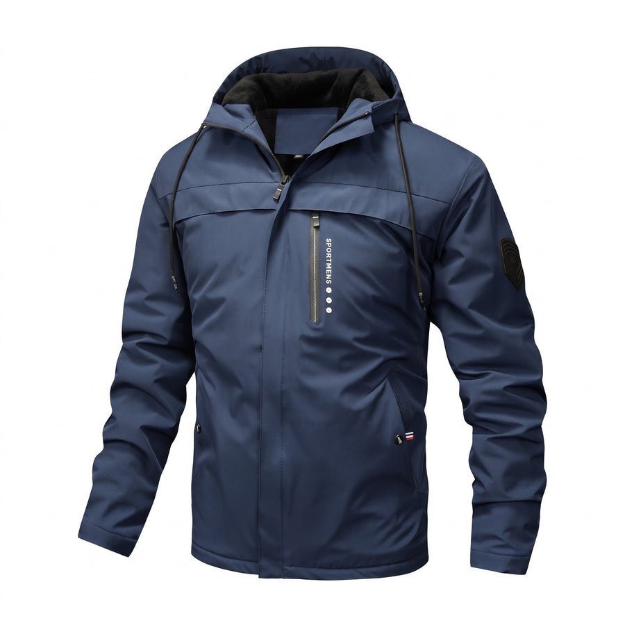 Men's Thick Padded Winter Jacket with Built In Hood - product view 5 | Buffalo Gears