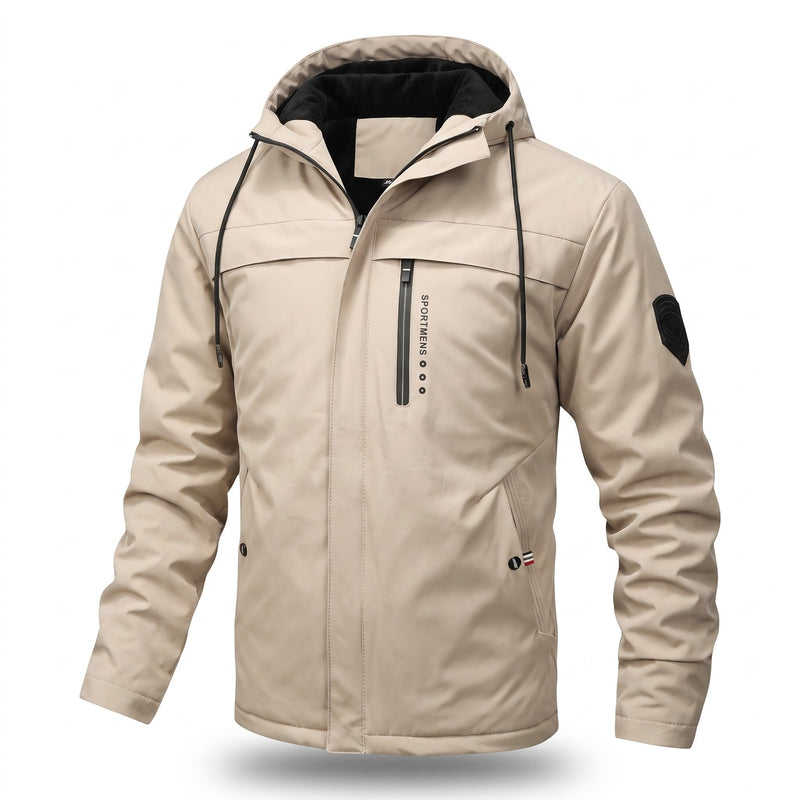 Men's Thick Padded Winter Jacket with Built In Hood - product view 8 | Buffalo Gears