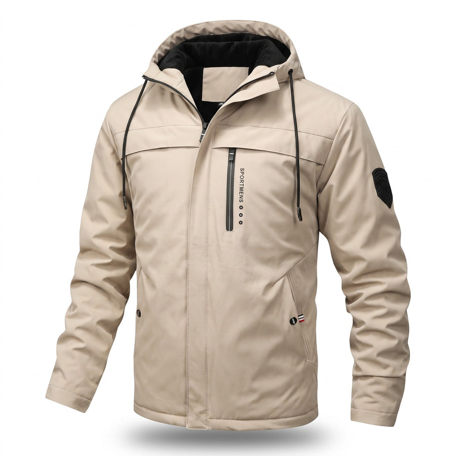 Men's Thick Padded Winter Jacket with Built In Hood - product view 8 | Buffalo Gears
