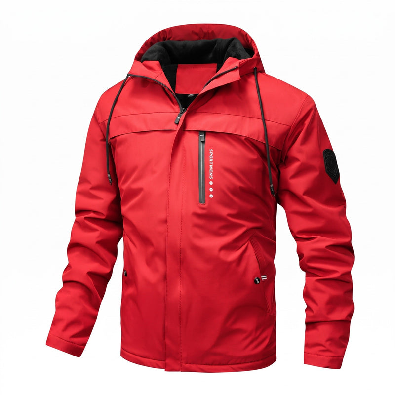 Men's Thick Padded Winter Jacket with Built In Hood - product view 9 | Buffalo Gears