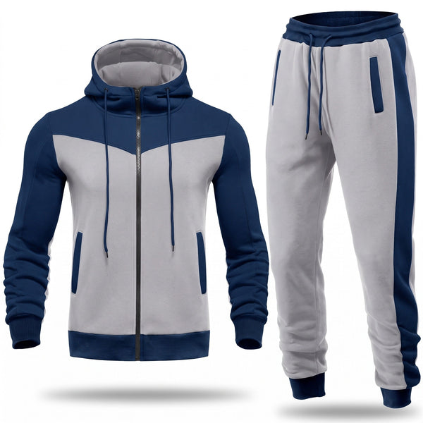 Men's Two Piece Tracksuit with a Breathable Fleece Lining