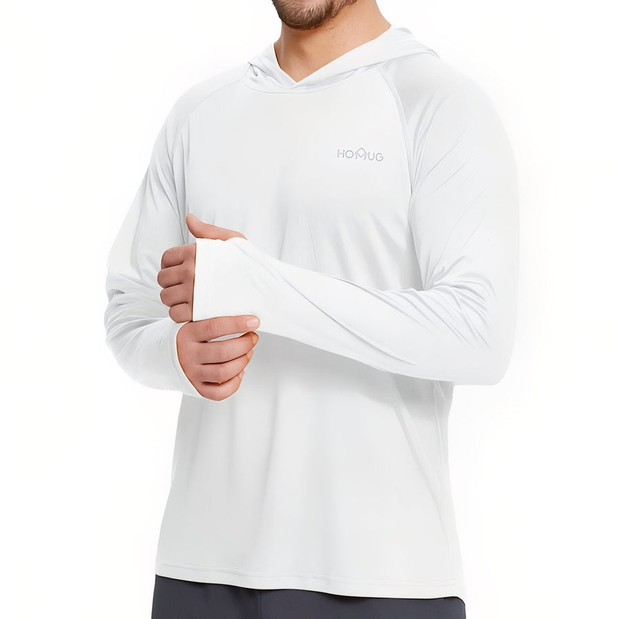 Men's UPF 50+ Hooded Sun Shirt for Hiking Trails - product view 1 | Buffalo Gears