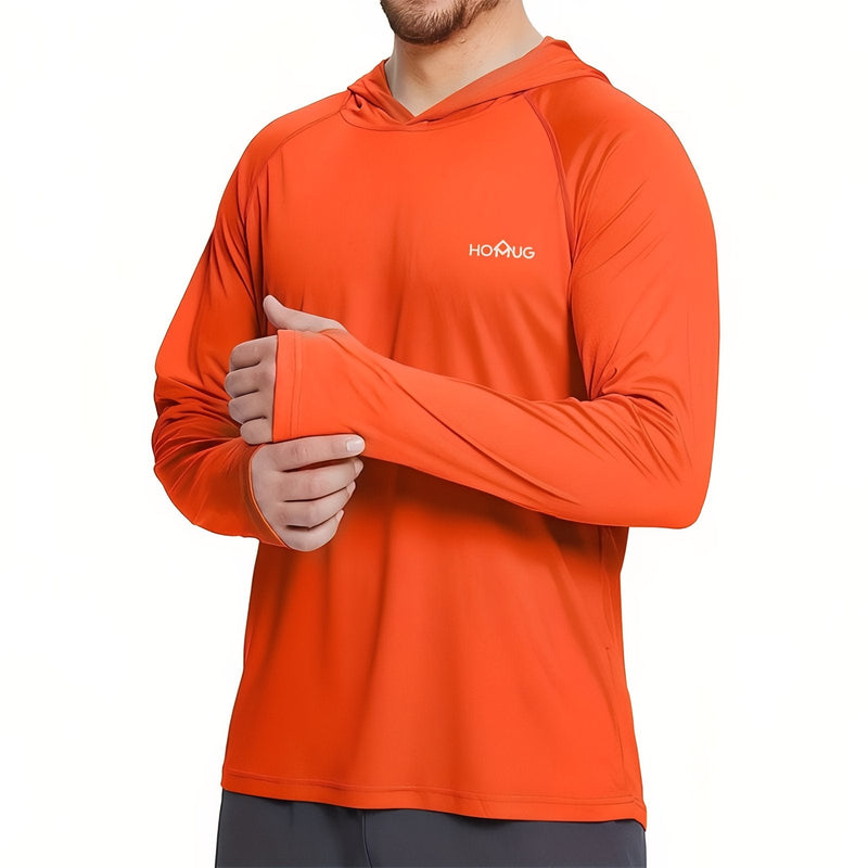 Men's UPF 50+ Hooded Sun Shirt for Hiking Trails - product view 14 | Buffalo Gears