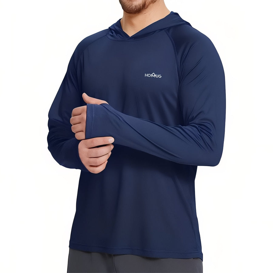 Men's UPF 50+ Hooded Sun Shirt for Hiking Trails - product view 16 | Buffalo Gears