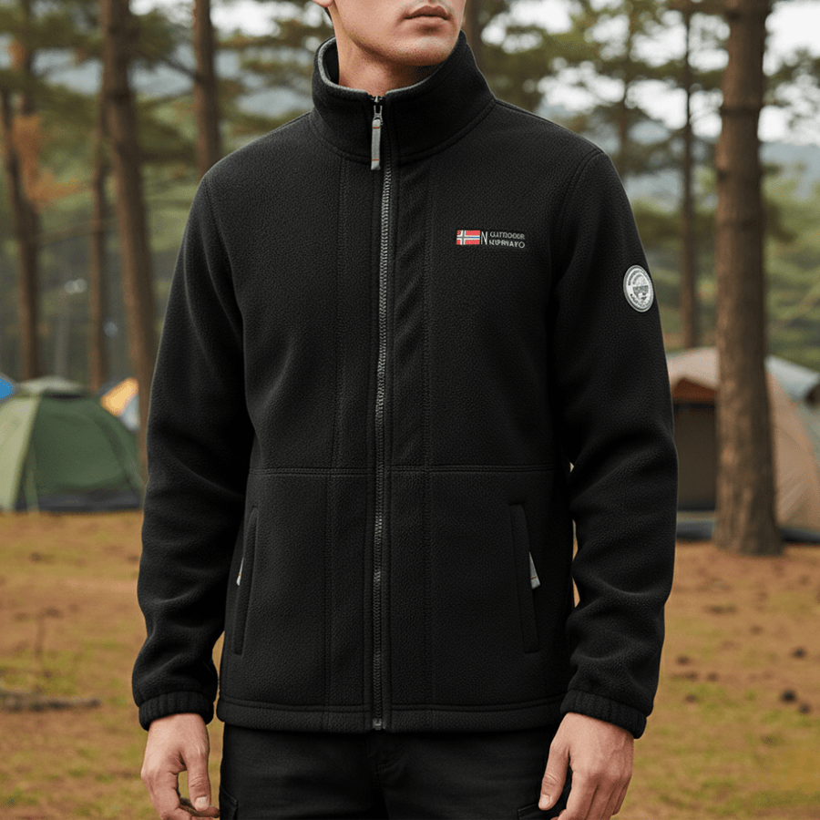 Men's Warm Fleece Jacket for Autumn and Winter Hikes - product view 2 | Buffalo Gears