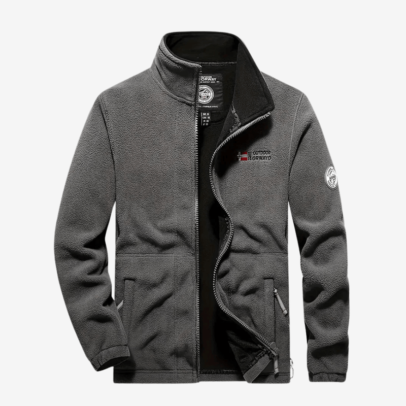 Men's Warm Fleece Jacket for Autumn and Winter Hikes - product view 8 | Buffalo Gears
